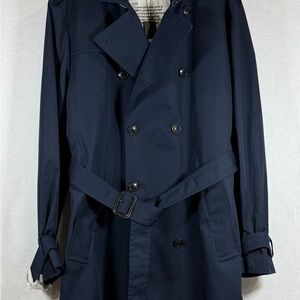 Banana Republic Men's Dark Blue Trench Coat